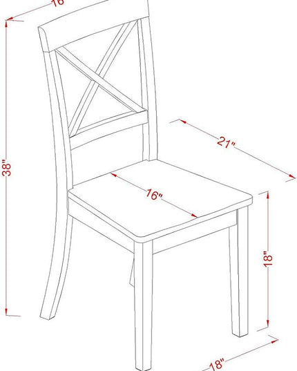 East West Furniture CAB7S-CAP-W Capri 7 Piece Kitchen Set Consist of a Rectangle Table and 6 Dining Room Chairs, 36x60 Inch - LeafyLoom