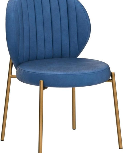 Roundhill Furniture Amoa Dining Chair, Set of 2, Blue - LeafyLoom