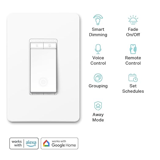 Kasa Smart Dimmer Switch HS220P3, Single Pole, Needs Neutral Wire, 2.4GHz Wi-Fi Light Switch Works with Alexa and Google Home, UL Certified,, No Hub Required, 3-Pack KasaSmartbyTP-Link