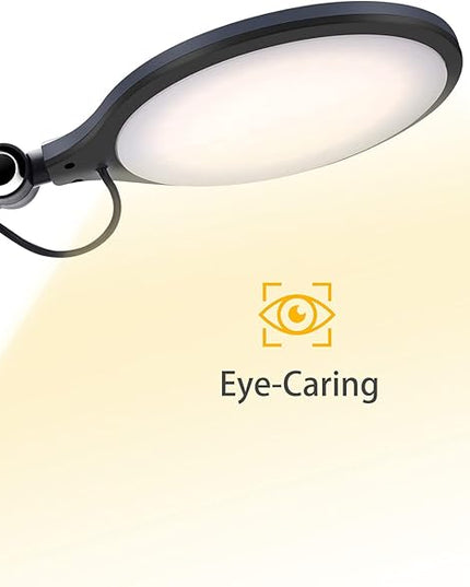 Desk Lamp,Led Architect Desk Lamp,Desk Lamps for Home Office,Table lamp with Wireless Charger & Adjustable Swing Arm,Touch Control, 3 Lighting Mode,5 Brightness,Eye-Caring Office Lamp - LeafyLoom