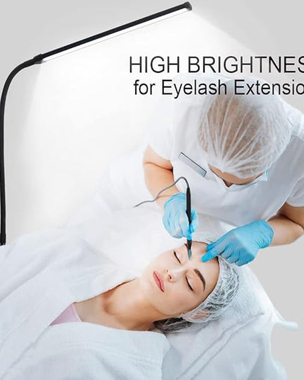 Bright LED Floor Lamp Adjustable Gooseneck Standing Eyelash Light for Eyelash Extensions tattooing Light Reading lamp - LeafyLoom