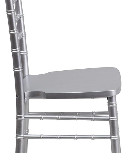 Flash Furniture 2 Pack HERCULES Series Silver Wood Chiavari Chair - LeafyLoom