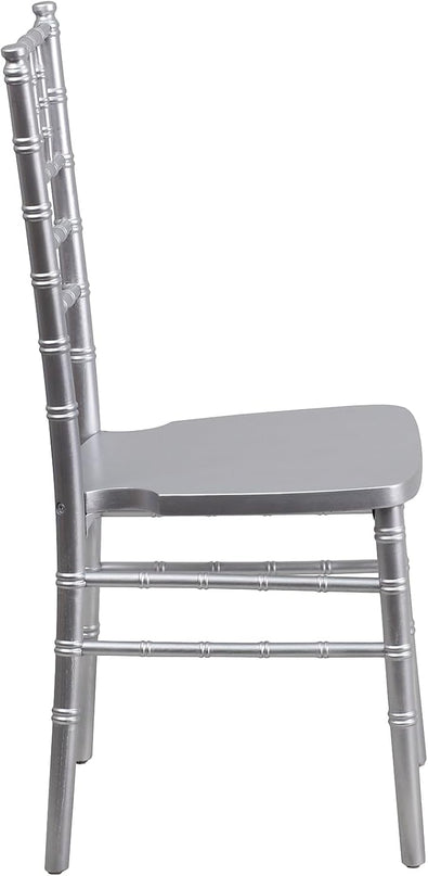 Flash Furniture HERCULES Series Silver Wood Chiavari Chair - LeafyLoom