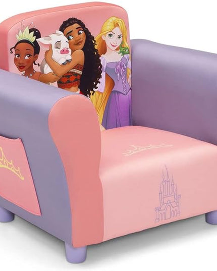 Delta Children Kids Character Upholstered Chair, Disney Princess - LeafyLoom