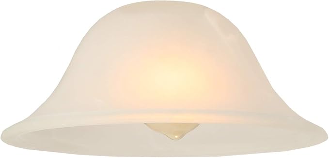 Giluta Small Floor Lamp Glass Shade Replacement Globe -Fitting Opening 1.625" Modern Alabaster Style Light Fixture Shade, Height: 4.13 inch, Width: 9.45 inch. Lipless - LeafyLoom