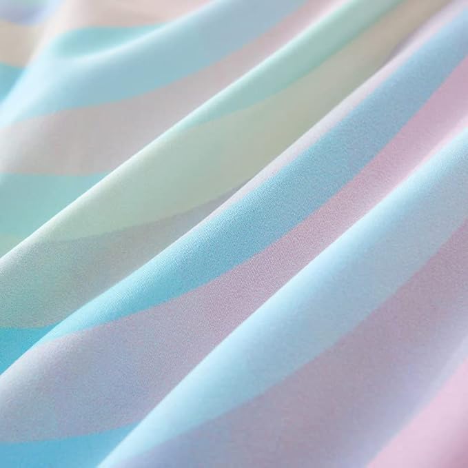 Girls Pink Comforter Twin,Pink Bedding Set for Girls,Tie Dye Comforter Set,Kids Comforter Set for Girls,Blue Pink Teen Comforter Twin with 2 Pink Pillowcases,Rainbow Comforter Set - LeafyLoom