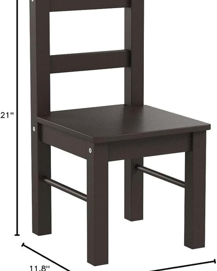UTEX Child's Wooden Chair Pair for Play or Activity, Set of 2, Espresso … - LeafyLoom