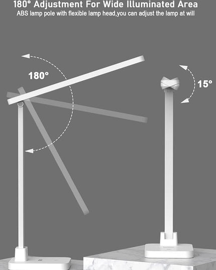 LED Desk Lamp, Dimmable Desk Light Touch Control with 4 Brightness Level, Eye Caring Reading Lamp, Desk Lamps for Home Office, Foldable Table Lamp for Study Dorm School students college Gifts - LeafyLoom