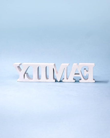 Family – White, Aesthetic Table Decor for Home or Office, Desk or Shelf. Quirky Room Decoration showpiece, Ideal for Birthday Gift, Corporate Gift, and Inspiring Wall Decor - LeafyLoom