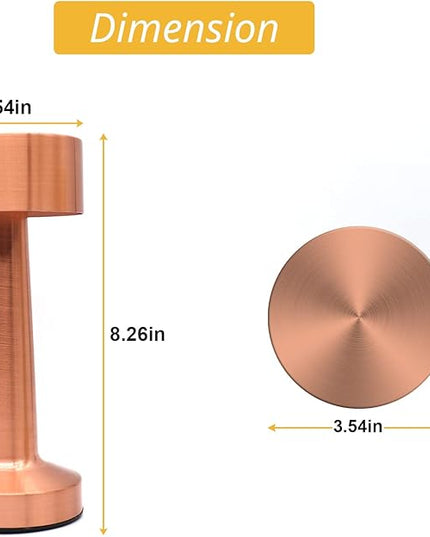 Cordless Portable LED Table Lamp with Touch Sensor, Dimmable Gold Yellow White 3 Colors, Rechargeable Desklamp Night Light for Kids Nursery Bedroom Bedside Lamp (Rose Gold) - LeafyLoom