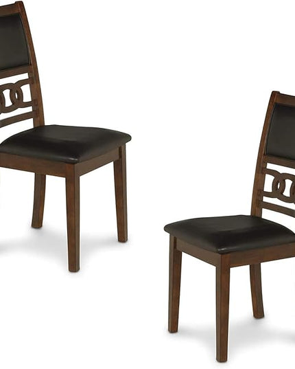 New Classic Furniture Gia Dining Chairs, Set of 2, Brown - LeafyLoom