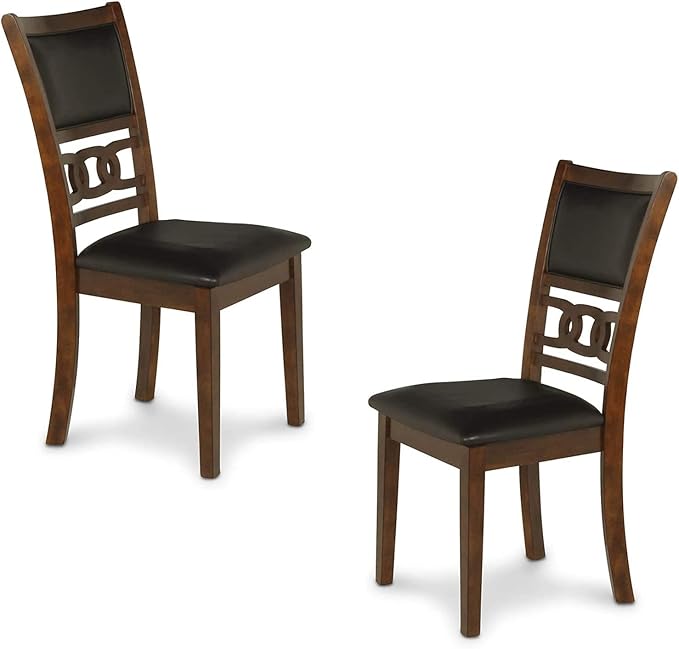 New Classic Furniture Gia Dining Chairs, Set of 2, Brown - LeafyLoom