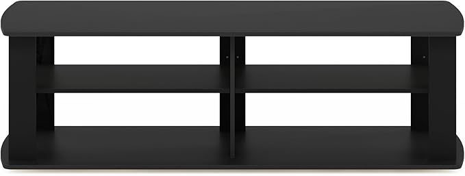Furinno 11191BK THE Entertainment Center TV Stand, Black - LeafyLoom