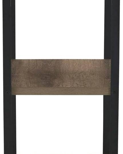 Household Essentials 5 Tier Storage Tower Metal, Grey Shelf – Black Frame, Ashwood - LeafyLoom