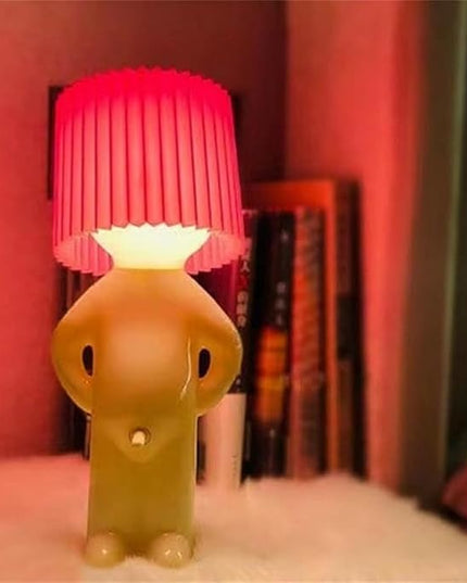 Little Naughty boy Desk lamp,A Little Shy Desk lamp, Bedside Night Light,Naughty boy Mr.P a Little Shy Man Creative lamp,Home Decoration Beautiful Gift (Rose red) - LeafyLoom