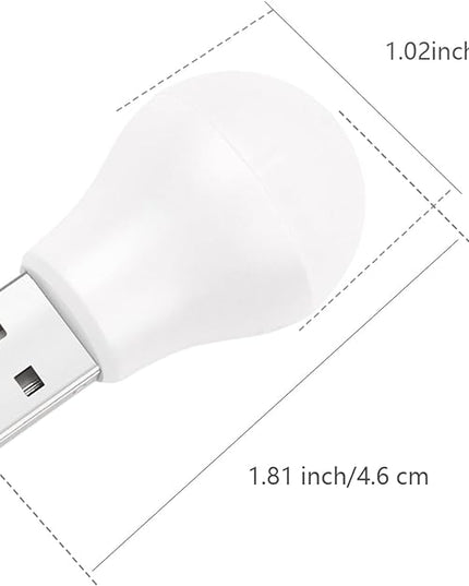 USB Plug Lamp, Mini Bulb Shape Night Light, Flexible LED Ambient Light, Emergency Lighting, Compact, Eye Protection Reading Light Small Round Light (8 Pack,Warm White) - LeafyLoom