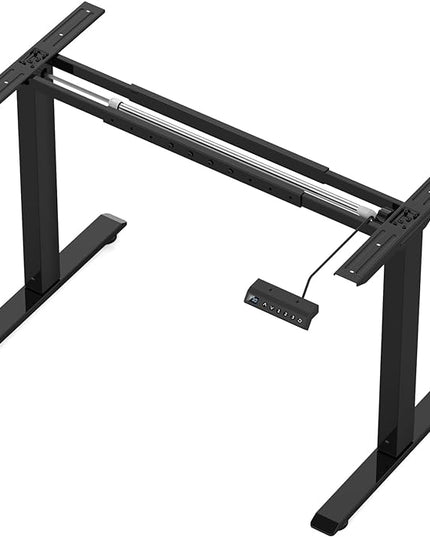 Electric Adjustable Standing Computer Desk Frame, Standing Adjustable Desk Legs, Standing Desk Base Only,Sit Stand Desk Frame for Home and Office(Black) - LeafyLoom