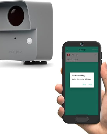 YoLink LoRa Smart Outdoor Motion Detector Sensor, Driveway Alert, Property Invasion/Tresspassing Detector, 1/4 Mile Open Air Range, Email/SMS/Push Alerts, Alexa, IFTTT, Home Assistant (Hub Required) YoLink