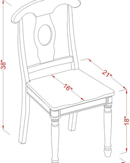 East West Furniture MZKE3-BCH-W Monza 3 Piece Modern Set Contains a Rectangle Wooden Table with Dropleaf and 2 Dining Chairs, 36x54 Inch - LeafyLoom