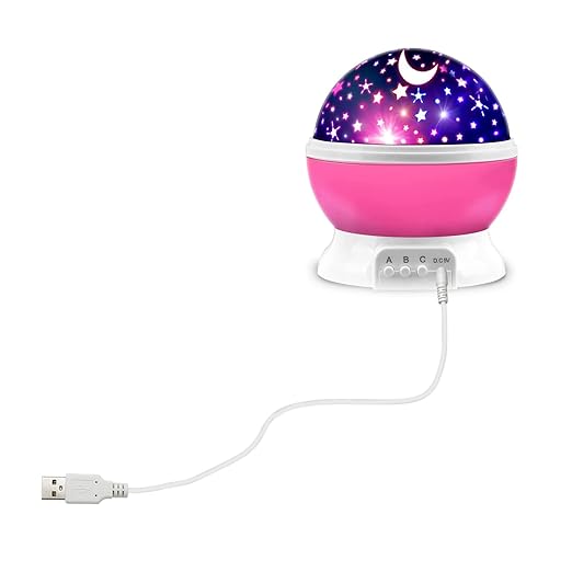 PDEEY Moon Lamp Charger for Kids Star Project Night Light, USB to DC Charging Cord 4.5 ft - LeafyLoom
