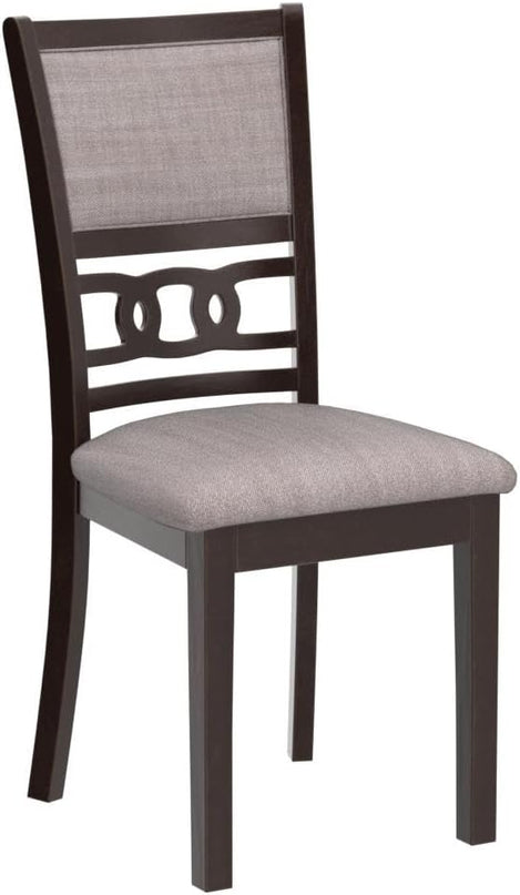 New Classic Furniture Gia Dining Chairs, Set of 2, Cherry Brown - LeafyLoom