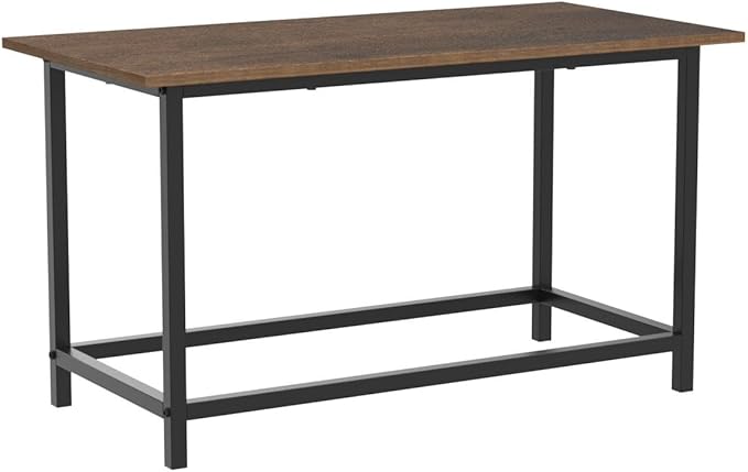 SAYGOER Small Rectangular Coffee Table Simple Modern Open Design Minimalist Center Table for Living Room Small Spaces, Easy Assembly, 31.5 x 15.7 x 17.7, Dark Walnut - LeafyLoom