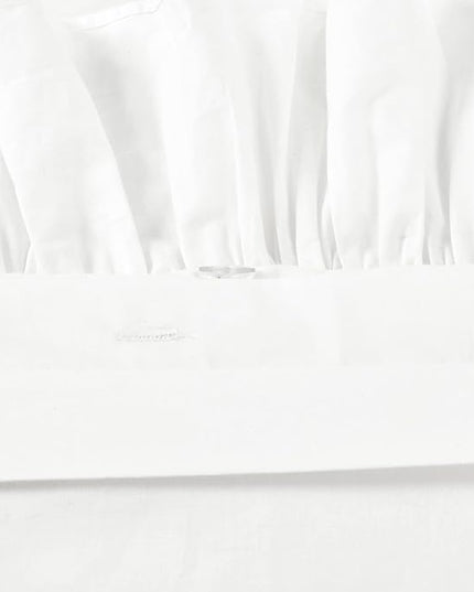 Lush Decor Reyna Ruffle 100% Cotton Duvet Cover Set - 3 Piece Cozy Ruffled Bedding Set - Timeless Elegance and Comfort - King, Pure White - LeafyLoom
