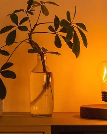 Magnetic Levitating Floating Wireless LED Light Bulb Desk Lamp ，Magic Desk lamp, Science Fiction into Reality, Suitable for Room and Office Decoration,Unique Gift Instantly Become The Focus - LeafyLoom