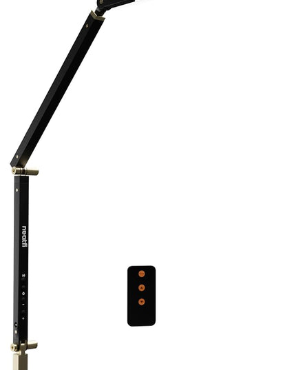 Neatfi LED Desk Lamp with Clamp, Touch & Remote Controlled, Stepless Dimming, 3 Color Modes, 3000-6000K, Detachable Shade, Flicker-Free, 360° Rotation, Wide Angle Lighting (Modern, Black) - LeafyLoom