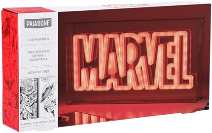 Paladone Marvel LED Neon Logo Light Sign - Wall Mountable or Free Standing - Offially Licensed Marvel Room Decor & Gift - LeafyLoom