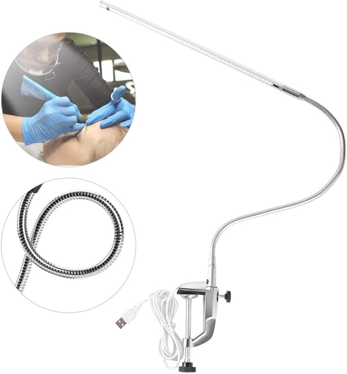 Clamp Table Lamps for USB LED Desk lamp for Manicure, Reading, Tattoo Light - LeafyLoom