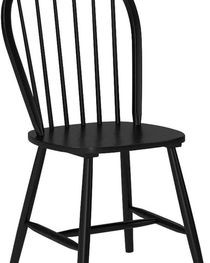 Christopher Knight Home Declan Farmhouse Cottage High Back Spindled Rubberwood Dining Chairs, 2-Pcs Set, Black - LeafyLoom