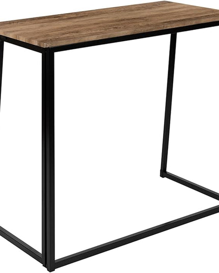 Flash Furniture Walker Small Rustic Natural Home Office Folding Computer Desk - 36" - LeafyLoom