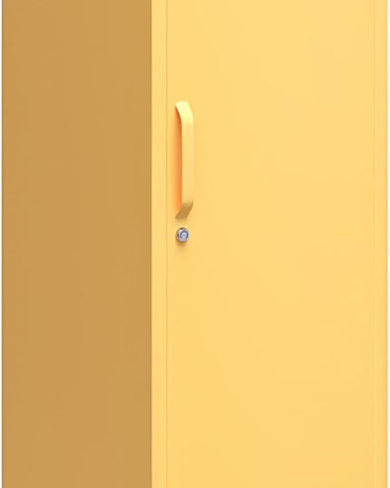 Novogratz Cache Single Metal Locker Storage, Yellow Cabinet - LeafyLoom