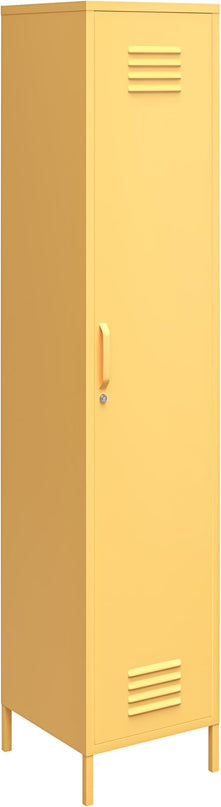 Novogratz Cache Single Metal Locker Storage, Yellow Cabinet - LeafyLoom