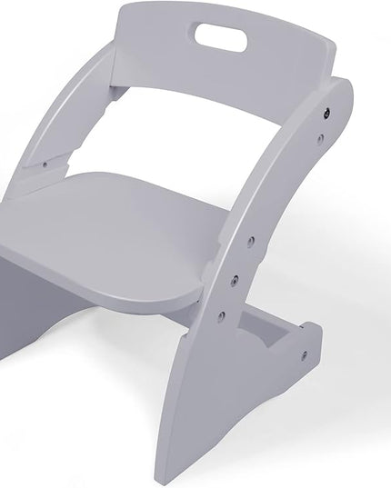 HOUCHCIS Toddler Chair, Wooden Toddler Chair for Kids, Adjustable Kids Chairs for Toddlers, Toddler Chairs and Small Chair, Kids Chair (Grey) - LeafyLoom