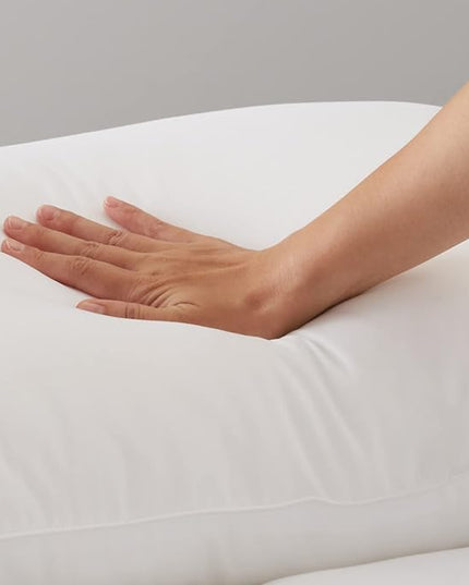 Amazon Basics Down Alternative Pillows, Soft Density For Stomach and Back Sleepers, Standard, Pack of 2, White, 26 in L x 20 in W - LeafyLoom