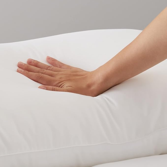 Amazon Basics Down Alternative Pillows, Soft Density For Stomach and Back Sleepers, Standard, Pack of 2, White, 26 in L x 20 in W - LeafyLoom