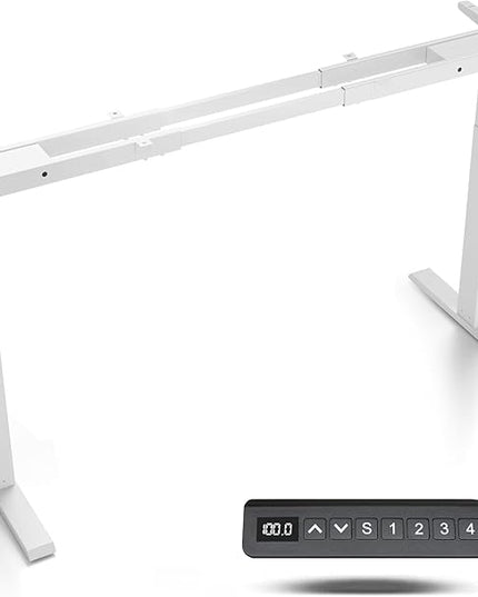 Standing Desk Frame Dual Motor- 3 Tier Standing Desk Legs, Adjustable Desk Frame, Sit Stand Desk Frame，White Frame - LeafyLoom