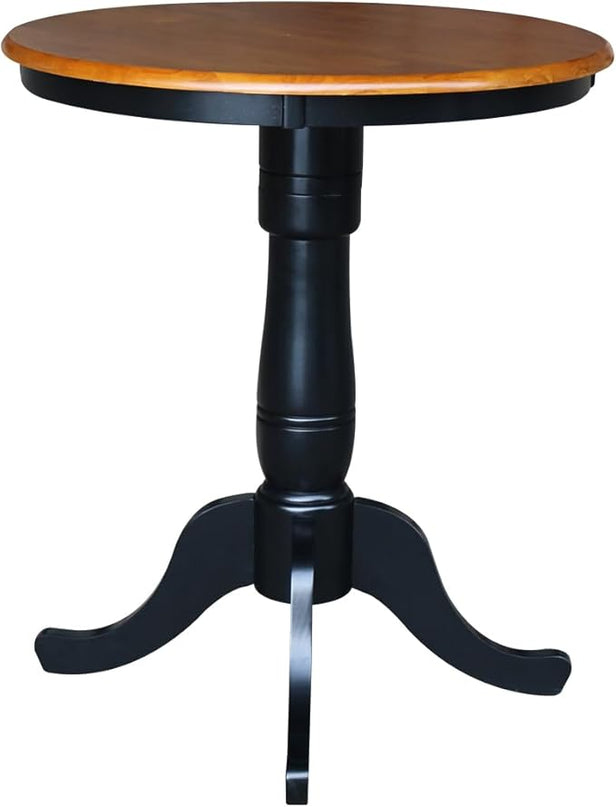 International Concepts Table, Counter Height, Black/Cherry - LeafyLoom