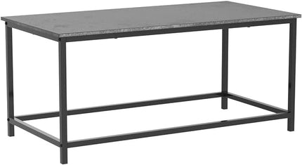 SAYGOER Coffee Table Simple Modern Coffee Tables Open Design Rectangular Minimalist Center Table for Living Room Home Office, Easy Assembly, 39.37x19.69 x17.72, Gray Black - LeafyLoom