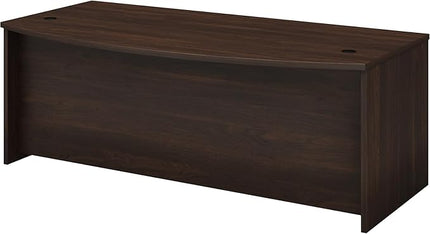 Bush Business Furniture Studio C 72-inch W Bow Front Computer Desk, Black Walnut (SCD172BW) - LeafyLoom