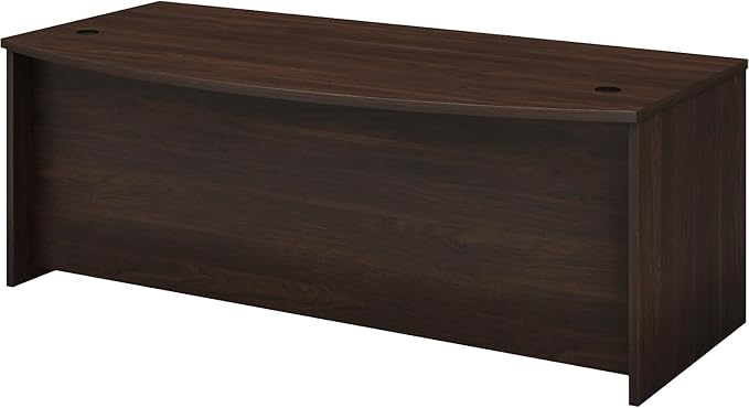 Bush Business Furniture Studio C 72-inch W Bow Front Computer Desk, Black Walnut (SCD172BW) - LeafyLoom