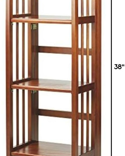Casual Home 3-Shelf Folding Bookcase (14" Wide)-Mahagony - LeafyLoom