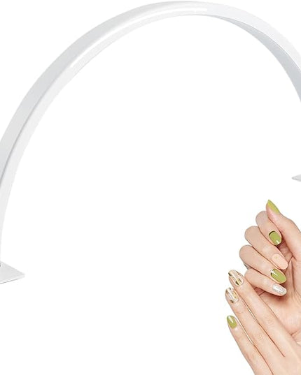 Half Moon Light for Nail Desk 29in 50w LED Half Moon Lamp 3000-6000k Lash Lamp for Lash Extension Led Light for Nails tech, Stepless Dimming 3 Color Led Light for Nails Tech - LeafyLoom