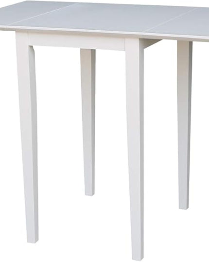 International Concepts Small Dropleaf Dining Table, White - LeafyLoom