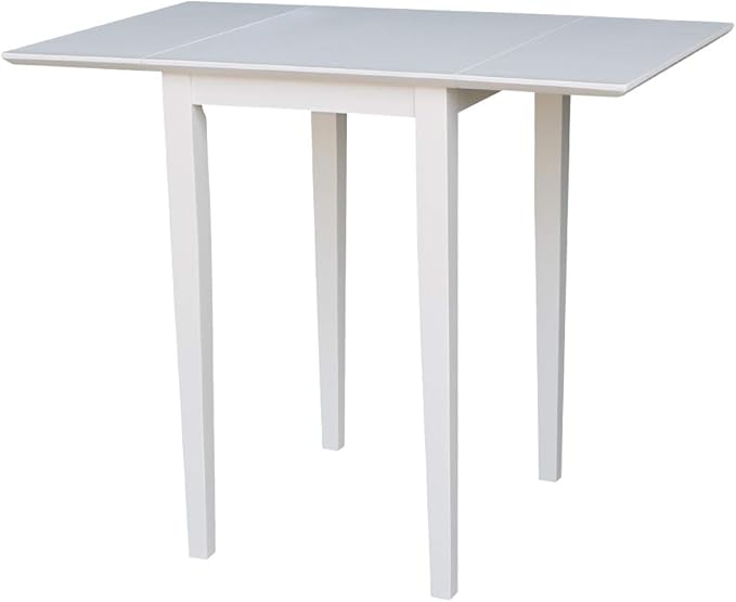 International Concepts Small Dropleaf Dining Table, White - LeafyLoom