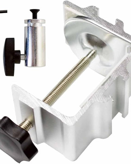 Replacement Heavy Duty C Clamp for 1/2” Base Magnifying Lamp,Desk Lamp,Swing Arm Lamp,Phone I pad Mount,Tablet Mic Holder,Table Mount Clamp for Microphone Stand Mic Boom Arm (G1 SIVLER) - LeafyLoom