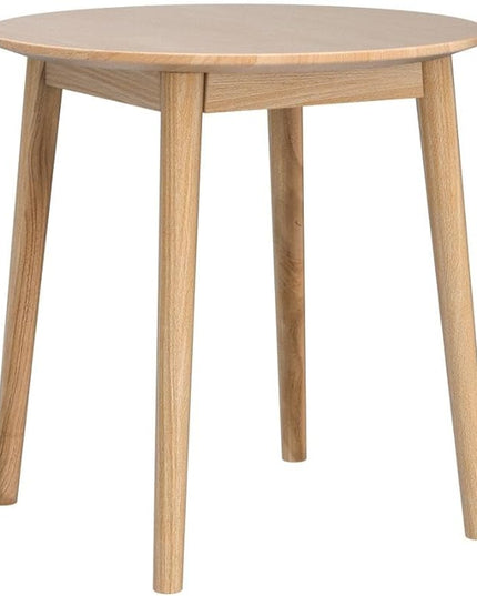 28.3" Small Round Dining Table for 2,Wooden Space-Saving Kitchen Dinner Table Rustic Wood Dining Table Mid Century Modern Kitchen Table - LeafyLoom