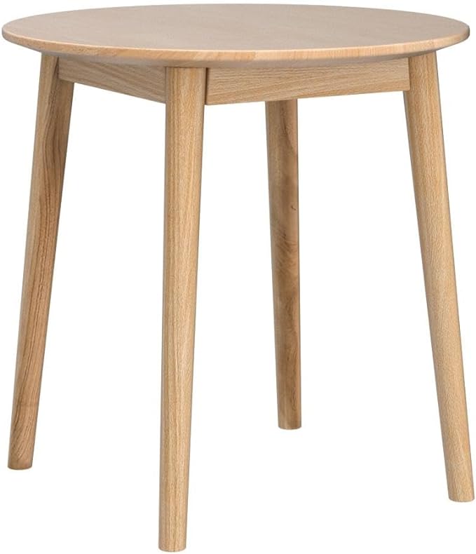 28.3" Small Round Dining Table for 2,Wooden Space-Saving Kitchen Dinner Table Rustic Wood Dining Table Mid Century Modern Kitchen Table - LeafyLoom